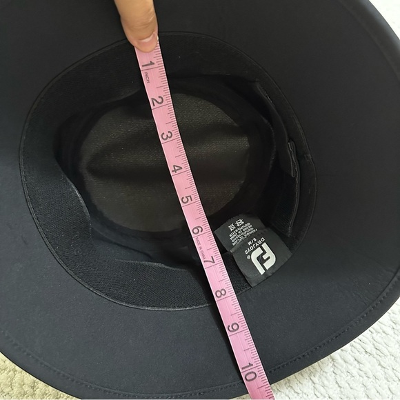 FootJoy DryJoys Tour Golf Bucket Rain Black Hat S/M - Picture 7 of 8